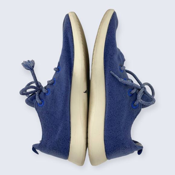 Men's Allbirds The Wool Runners Blue Merino Lace Up Cream Sole Sneaker 10 - Picture 5 of 8